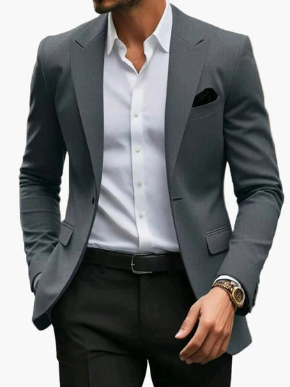 Herren Modern Business Jacket – Slim Fit Blazer for Office and Festive Occasions