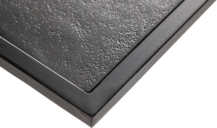 Laptoptafel aluminium met zwart metalen frame, Estoril, zwartachtig brons, 30 x 40 x 70 cm