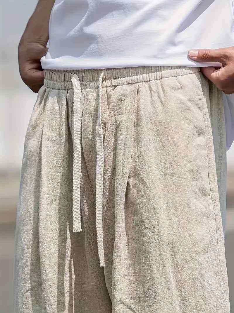 Men's Loose Casual Trousers – Wide Cut, City Street Style, Everyday & Leisure