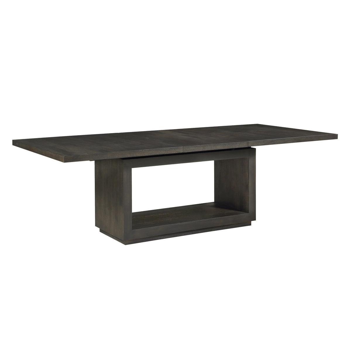 Eettafel uitschuifbaar acacia hout Oxford basaltgrijs 183/241 x 99 cm, rechthoekig voor de eetkamer