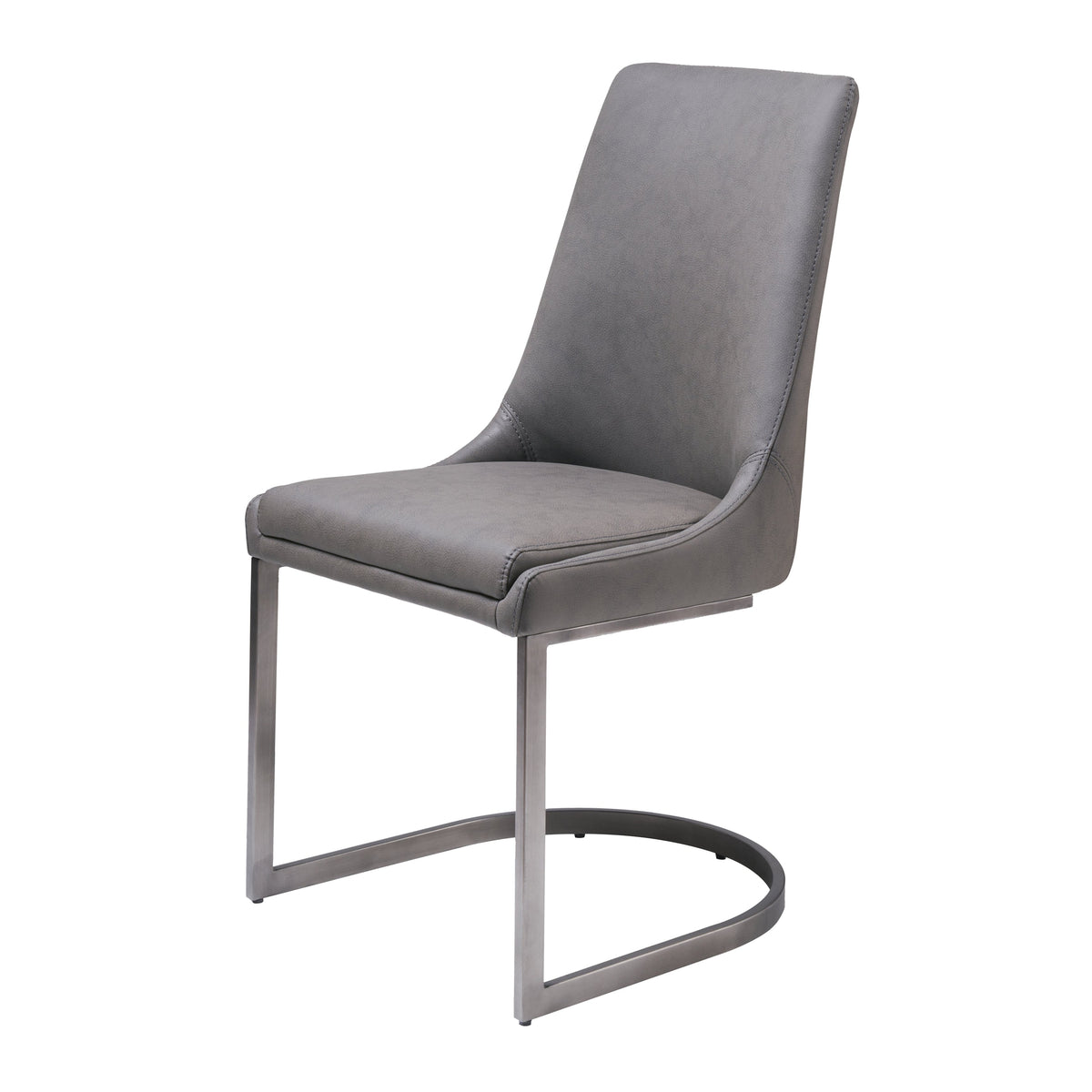 Eetkamerstoel metaal Oxford basaltgrijs, breedte 48 cm, set van 2 voor de eetkamer