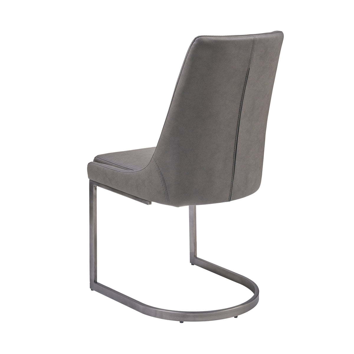 Eetkamerstoel metaal Oxford basaltgrijs, breedte 48 cm, set van 2 voor de eetkamer