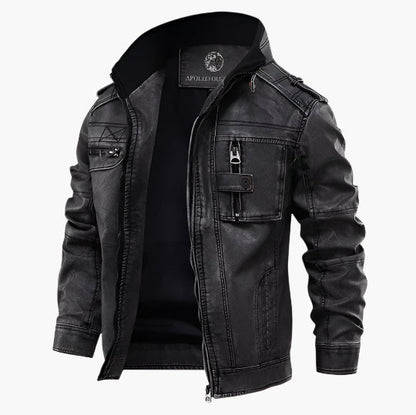 Men's Biker Jacket Vintage Style – Fashionable Transitional Jacket for Leisure & Motorcycle