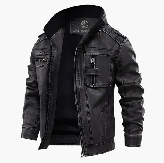 Herren Bikerjacke Vintage Stil – Modische Übergangsjacke für Freizeit & Motorrad