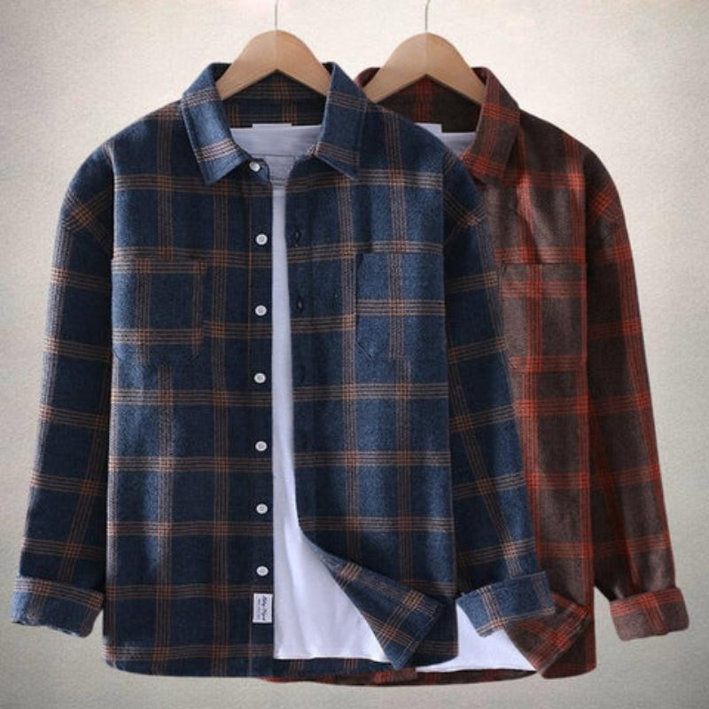 Men's Casual Shirt Checked – Modern Lumberjack Look Shirt for Everyday & Outdoor