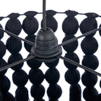 Hanglamp katoen zwart Nomad XL, handgemaakt met kwastjes – Ø 50 x 160 cm