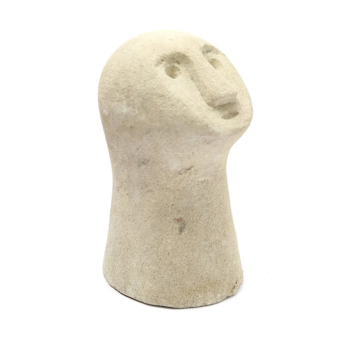 Stenen beeld zandsteen handgesneden Sumbasteen #08, naturel, 8 x 8 x 17 cm, woondecoratie