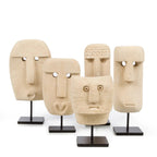 Decoratiebeeld zandsteen Sumbasteen #19 op standaard, naturel – h 16 x l 5 x b 8 cm, handgesneden