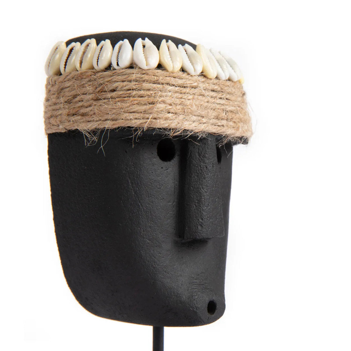 Stenen beeld zandsteen handgesneden zwart, Sumba Steen #35 – 5 x 7 x 16 cm