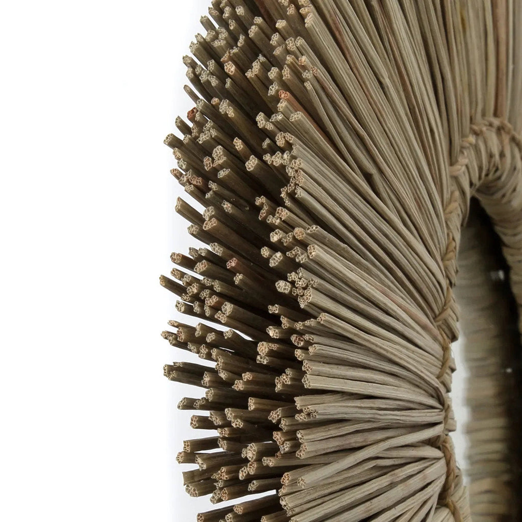 Spiegel rond Alang-alanggras boho naturel Ø 35 cm, voor hal, woonkamer en slaapkamer