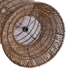 Hanglamp bamboe handgevlochten klokvorm Woven Bell, donker walnoot – Ø 60 x 112 cm, XL