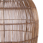 Hanglamp bamboe handgevlochten klokvorm Woven Bell, donker walnoot – Ø 60 x 112 cm, XL