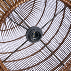 Hanglamp bamboe handgevlochten klokvorm Woven Bell, donker walnoot – Ø 60 x 112 cm, XL