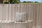 Kussenhoes katoen en raffia tribal boho natuurlijk zwart 50 x 50 cm, voor woonkamer en slaapkamer