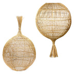 Hanglamp rotan Wonton boho naturel Ø 50 cm, hoogte 80 cm, losse kap voor binnen en overdekt buiten