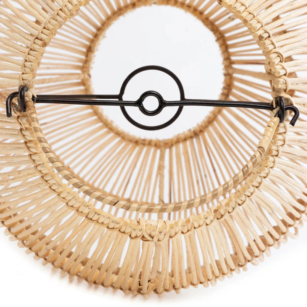 Hanglamp rotan handgevlochten Zuri, naturel – Ø 30 x 48 cm, voor keuken, leeshoek of buiten