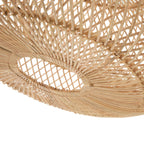 Hanglamp rotan Wholly handgemaakt, naturel – Ø 50 x 28 cm, kap voor slaapkamer of woonkamer