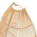 Wandlamp rotan Lalo naturel L – 25 x 45 x 55 cm, conische kap voor woonkamer