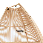 Wandlamp rotan Lalo naturel L – 25 x 45 x 55 cm, conische kap voor woonkamer