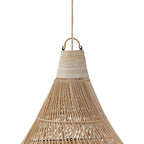 Hanglamp rotan handgeweven The Drop XL naturel Ø 107 x 110 cm, druppelvorm voor woonkamer