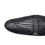 Hanglamp rotan Macaron XL handgevlochten, zwart – Ø 150 x 47 cm, voor eettafel of zithoek