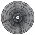 Hanglamp rotan Macaron XL handgevlochten, zwart – Ø 150 x 47 cm, voor eettafel of zithoek