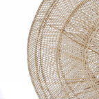 Hanglamp rotan handgeweven Macaron, naturel – Ø 110 x 38 cm, voor boven eettafel of zithoek