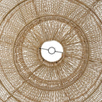 Hanglamp rotan Macaron XL handgeweven, naturel – Ø 150 x 47 cm, voor eettafel of zithoek