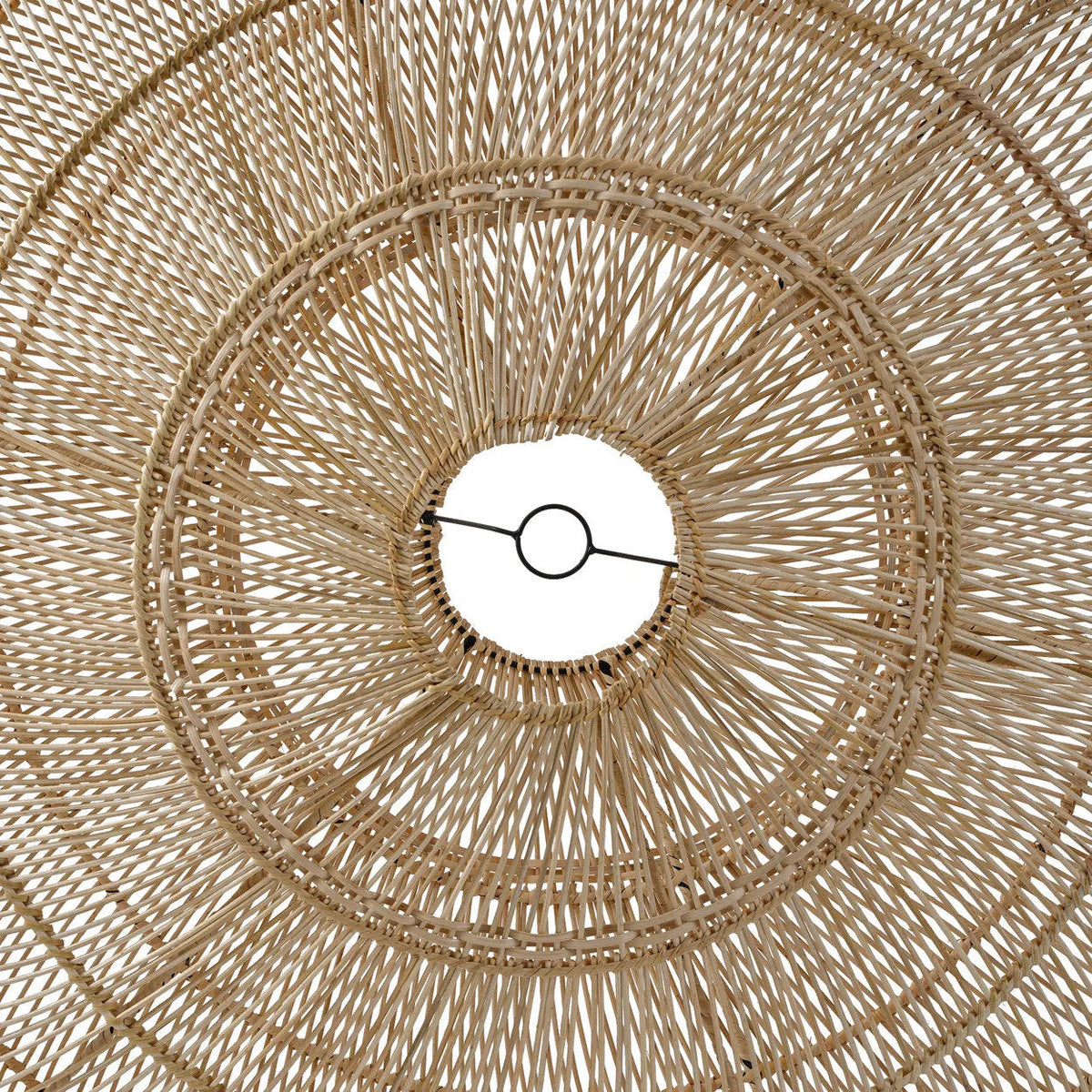 Hanglamp rotan Macaron XL handgeweven, naturel – Ø 150 x 47 cm, voor eettafel of zithoek