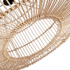 Hanglamp rotan handgevlochten boho Arun, naturel – Ø 55 x 30 cm, voor eettafel, hal of leeshoek