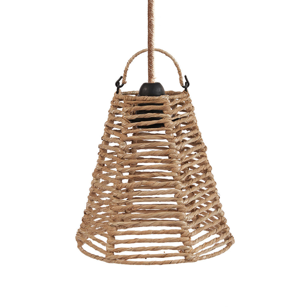 Hanglamp rotan Fini naturel 20 x 20 x 20 cm, kap zonder bedrading voor keuken of leeshoek