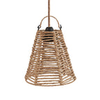 Hanglamp rotan Fini naturel 20 x 20 x 20 cm, kap zonder bedrading voor keuken of leeshoek