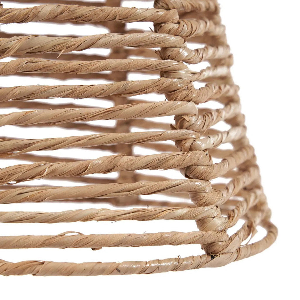 Hanglamp rotan Fini naturel 20 x 20 x 20 cm, kap zonder bedrading voor keuken of leeshoek