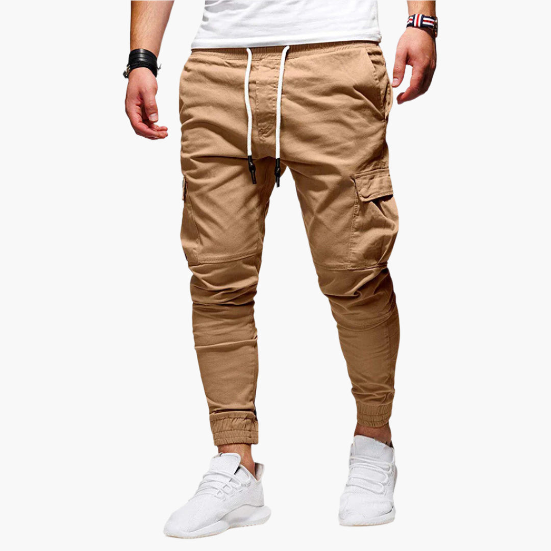 Men's Cargo Jogging Pants – Fashionable Cargo Pants with Pockets and Elastic Waistband, Ideal for Everyday and Outdoor Use