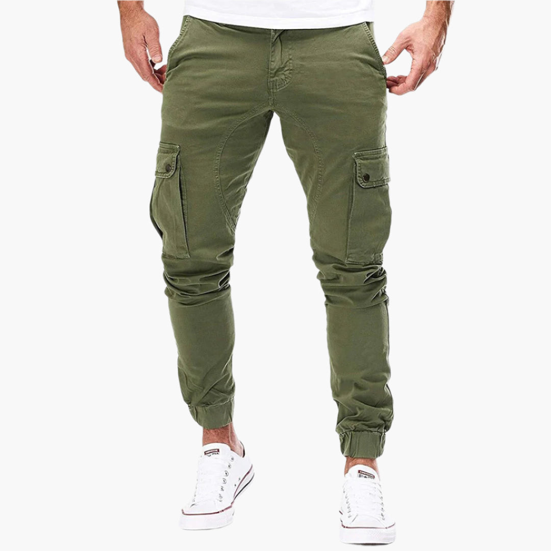 Men's Cargo Jogging Pants – Fashionable Cargo Pants with Pockets and Elastic Waistband, Ideal for Everyday and Outdoor Use