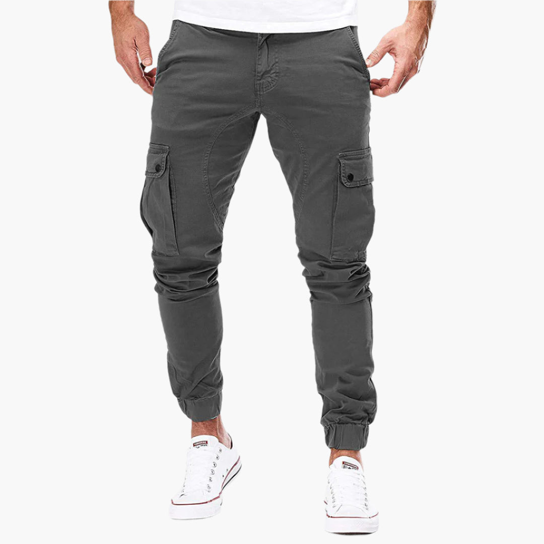 Men's Cargo Jogging Pants – Fashionable Cargo Pants with Pockets and Elastic Waistband, Ideal for Everyday and Outdoor Use