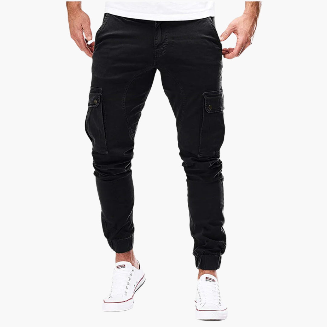 Men's Cargo Jogging Pants – Fashionable Cargo Pants with Pockets and Elastic Waistband, Ideal for Everyday and Outdoor Use