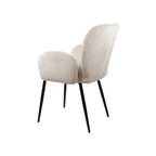 Eetkamerstoel met armleuningen Bobby, Perfect Harmony stof, ivoor, 58,5 x 63 x 84,5 cm, set van 2