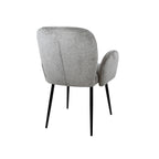 Eetkamerstoel met armleuning Bobby, Perfect Harmony stof, lichtgrijs, 58,5 x 63 x 84,5 cm, set van 2