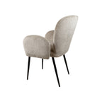 Eetkamerstoel met armleuning chenille Bobby Perfect Harmony Liver 04, taupe beige, set van 2, eetkamer