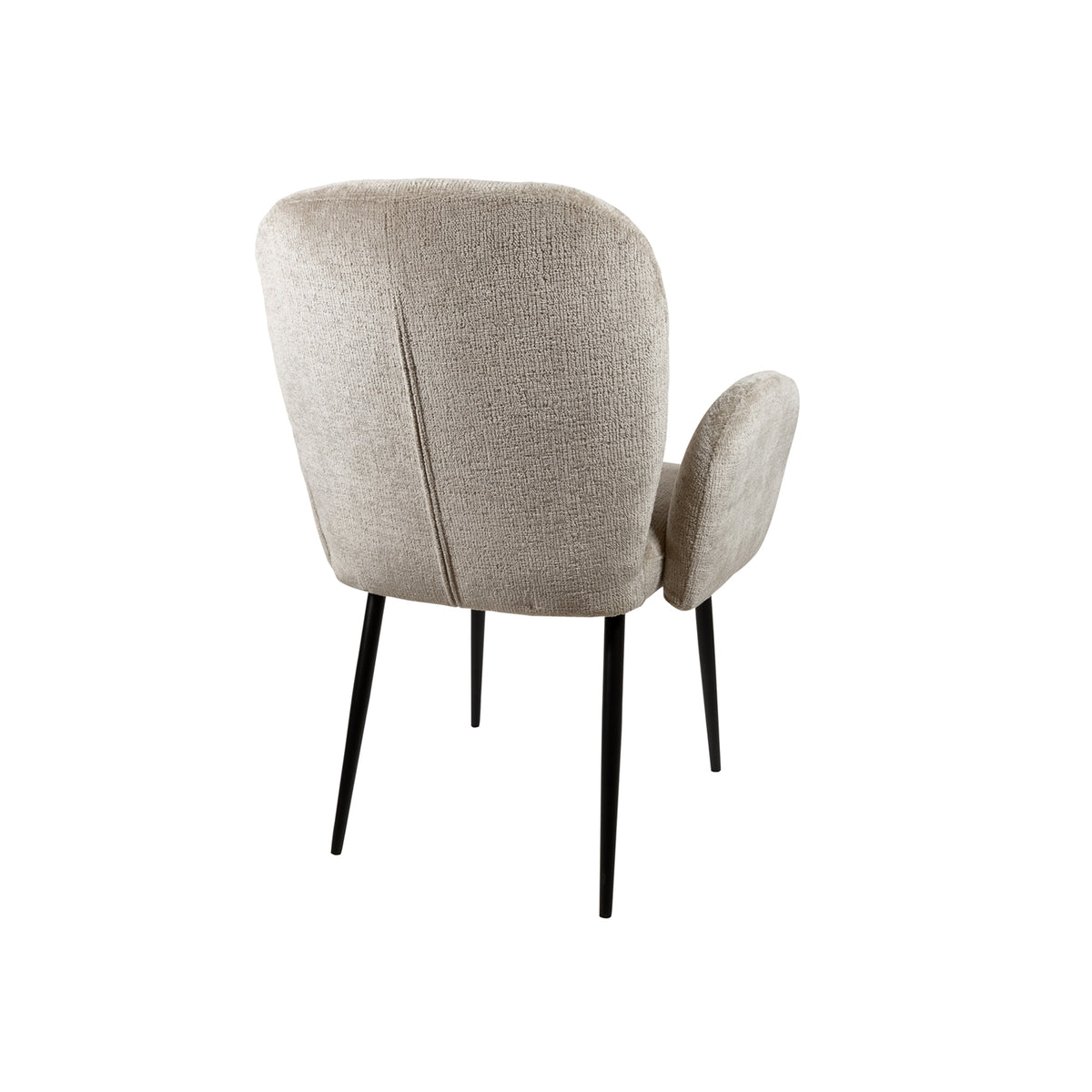 Eetkamerstoel met armleuning chenille Bobby Perfect Harmony Liver 04, taupe beige, set van 2, eetkamer