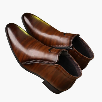 Herren Retro Stiefeletten für Business und Freizeit – Elegante Ankle Boots mit Reißverschluss