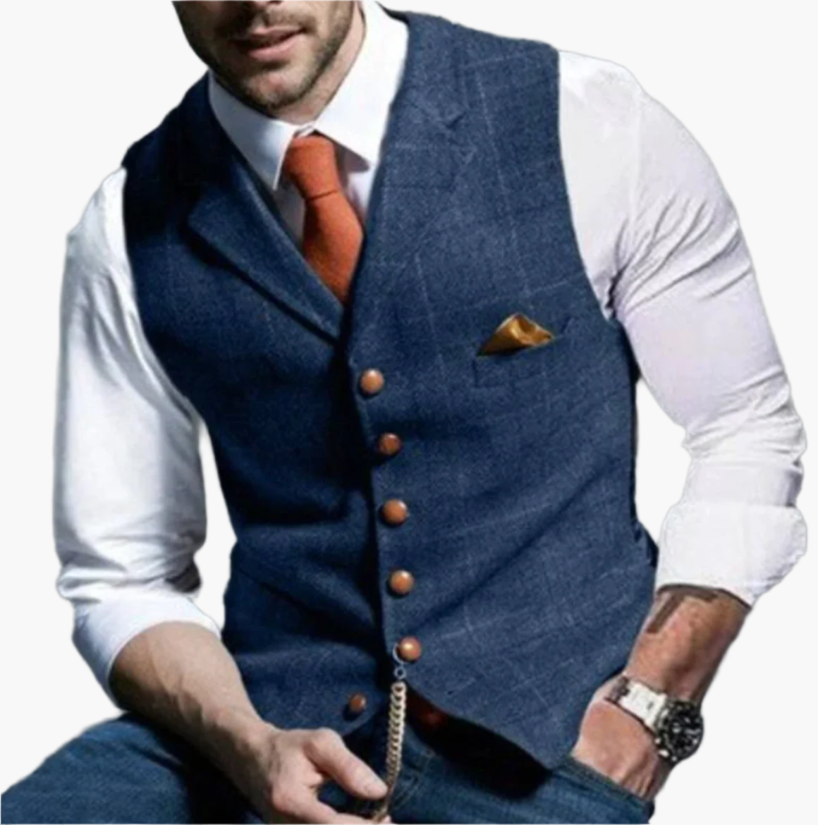 Men's Vintage Vest – Classic Suit Style for Business & Leisure
