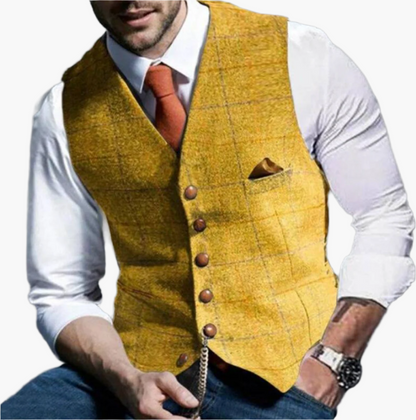 Men's Vintage Vest – Classic Suit Style for Business & Leisure