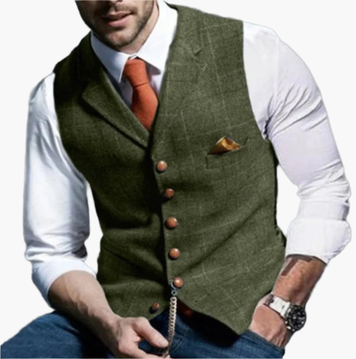 Men's Vintage Vest – Classic Suit Style for Business & Leisure