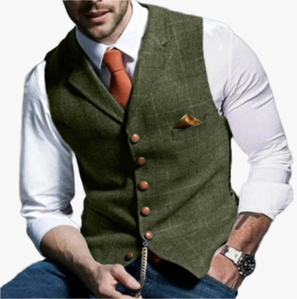 Men's Vintage Vest – Classic Suit Style for Business & Leisure
