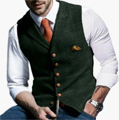 Men's Vintage Vest – Classic Suit Style for Business & Leisure