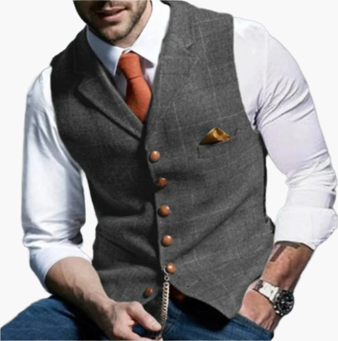 Men's Vintage Vest – Classic Suit Style for Business & Leisure
