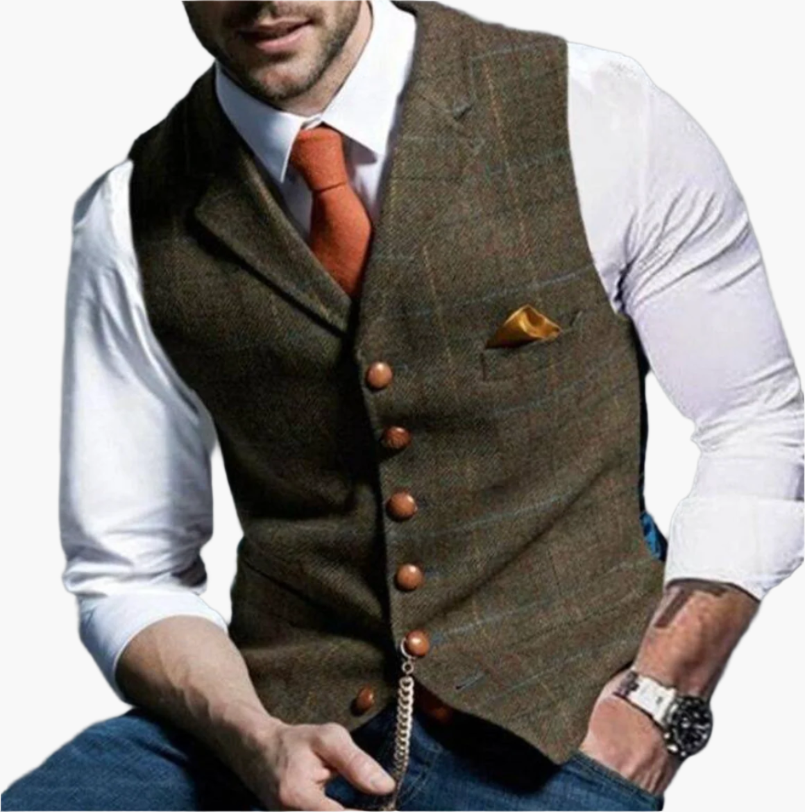 Men's Vintage Vest – Classic Suit Style for Business & Leisure