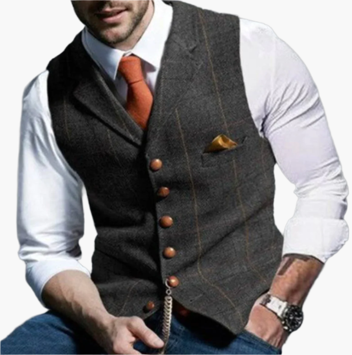 Men's Vintage Vest – Classic Suit Style for Business & Leisure